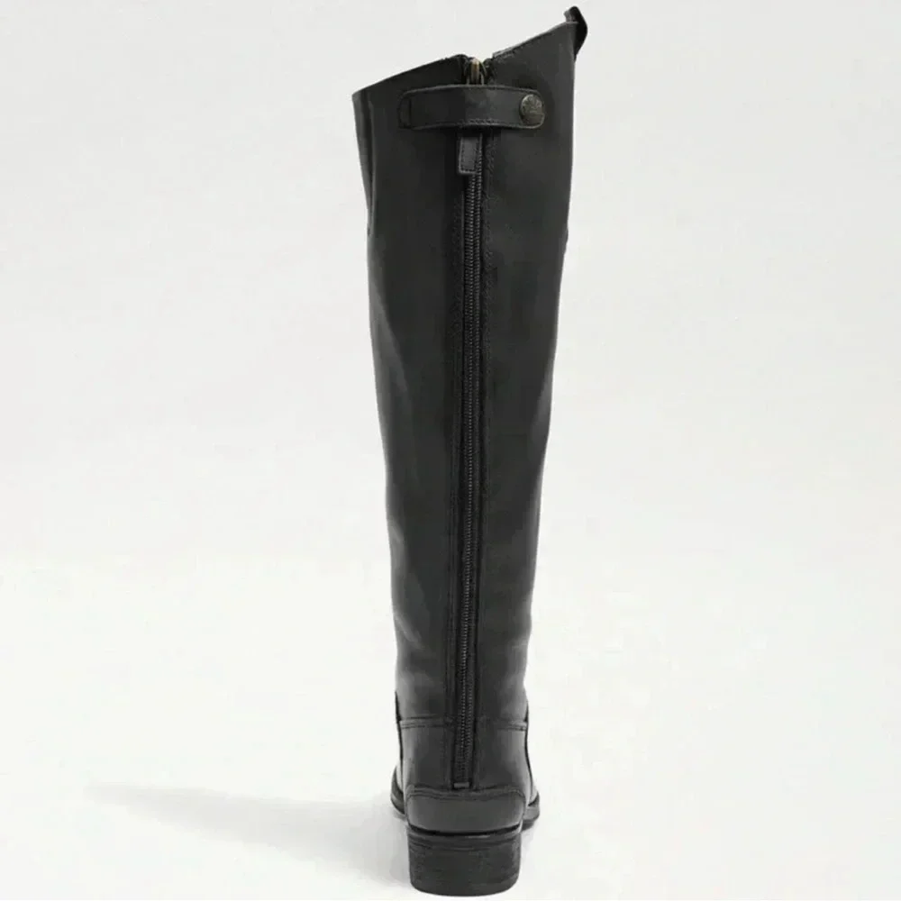Sam Edelman Penny Leather Riding Boots Black Leather Sz 11 Wide Calf